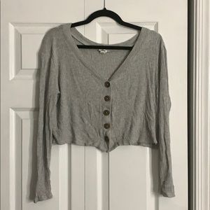Garage Cropped Long Sleeve w/ Buttons